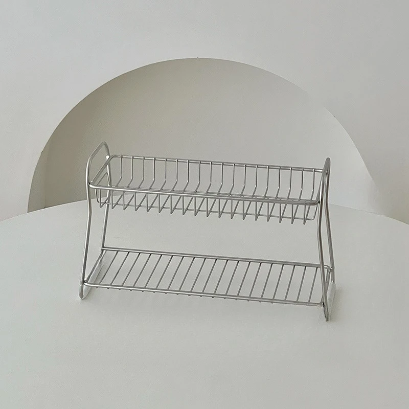 

Shelf Desktop Finishing ins Metal Cup Holder Countertop Rack Double Layer