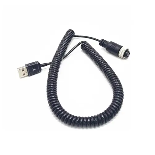 Waterproof USB Extension Cable 3M with GX12 4Pin Aviation Plug,Converter Cord for 5V LED Light Strips,DIY Projects,PC Connection