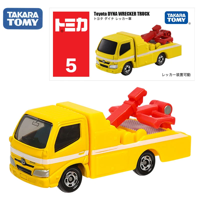 Takara tomy simulação modelo de carro toyota dyna wrcker caminhão periférico dos desenhos animados brinquedos figuras na moda ornamentos decoração presente