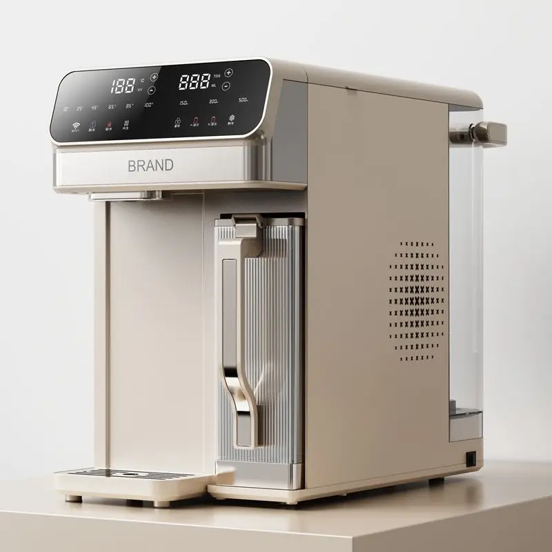 Desktop Hot and Cold Water Dispenser Reverse Osmosis Water Filter System No Installation Required RO Water Purifier with Kettle