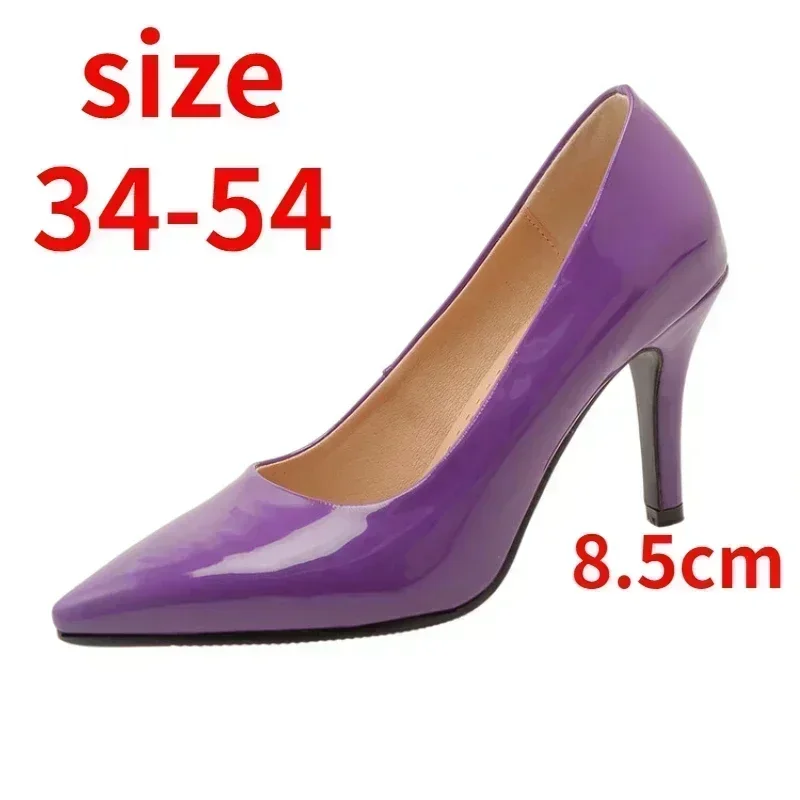 

Big Size Shoes 54 52 50 48 45 43 New Fashion High Heels for Women 8.5 Cm Stiletto Pointed Banquet Wedding Party 2024 Men's Pumps