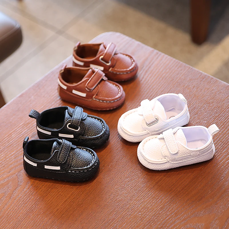 New Baby Boy Girl Shoes Boy Small Leather Shoes Toddler Soft Sole Anti-slip First Walkers Infant Newborn Cute  Cartoon  shoes