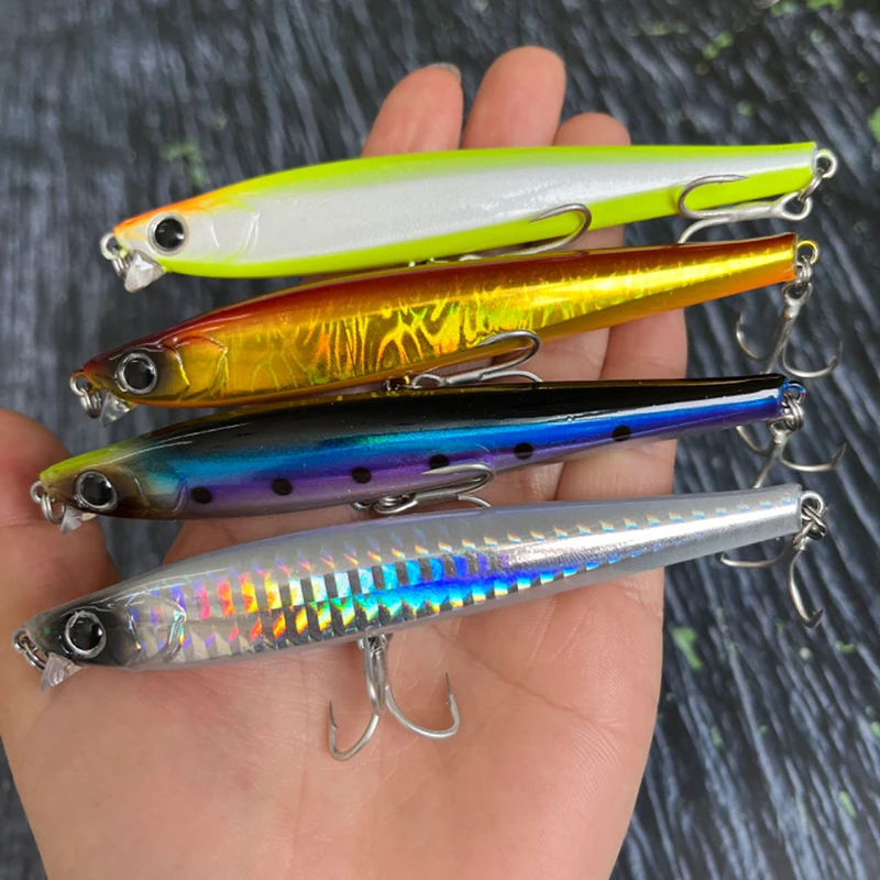 

105mm 30g Sinking Slim Minnow Fishing Lures Long Casting Saltwater Pike for Wobbler Swimbait Artificial Hard Bait Accessories