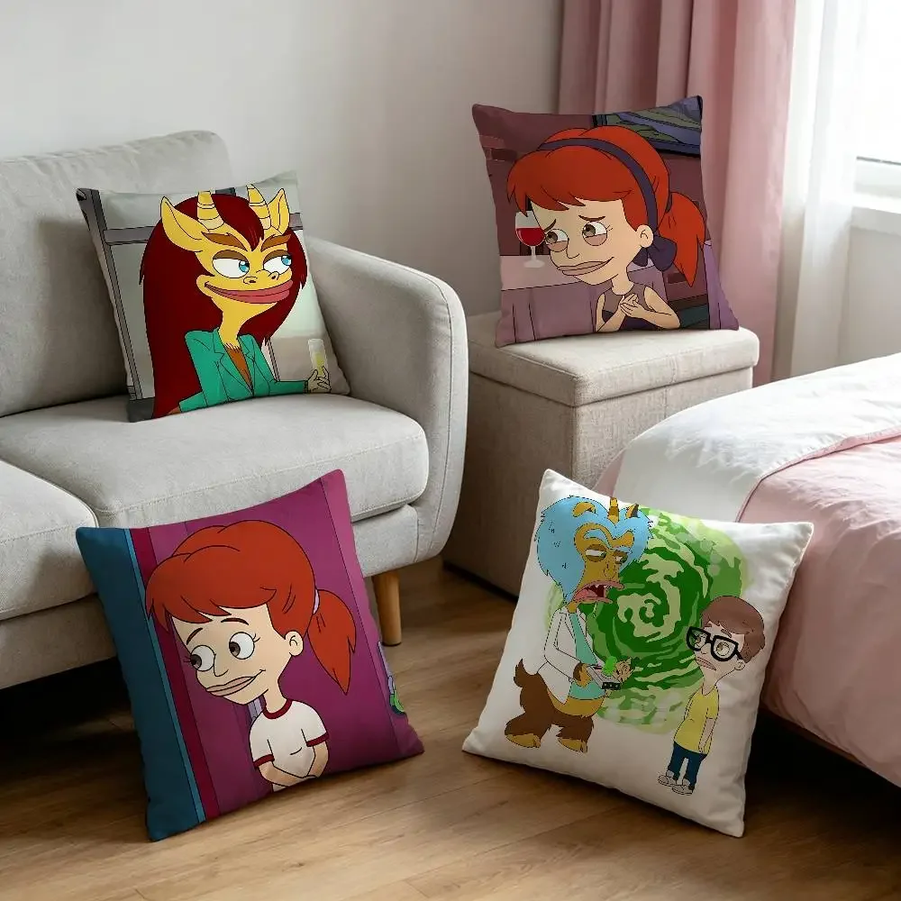 Big M-Mouth Customizable Square Pillowcases, Stylish And Soft, Perfect For Beds, Cars, And Sofas.