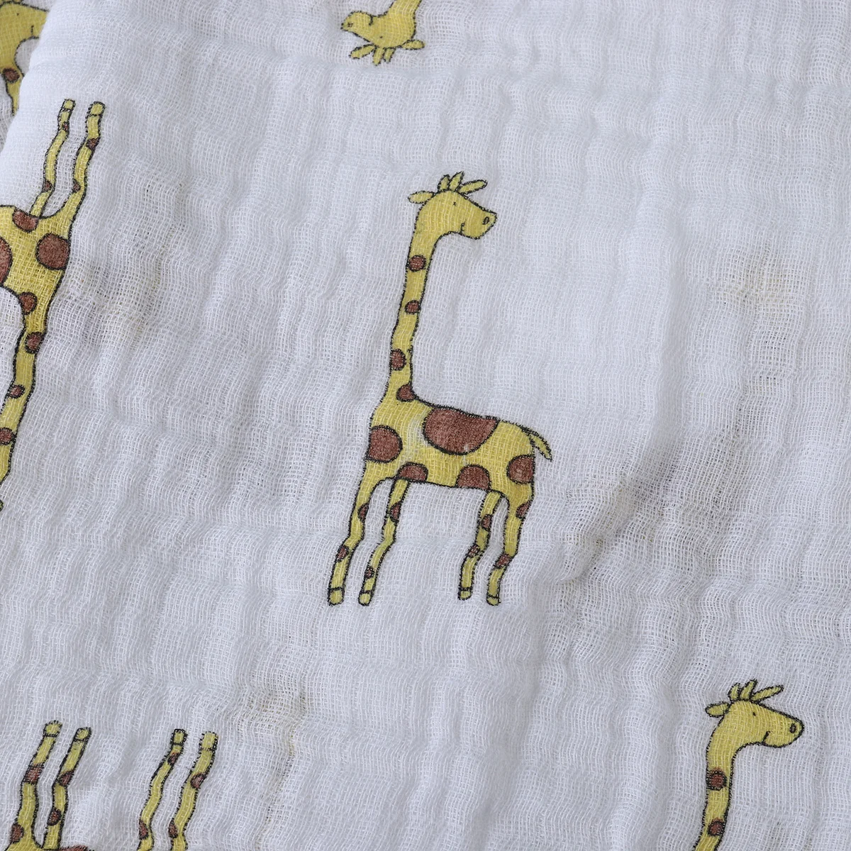 

Muslin Baby Swaddle Blanket Cotton Receiving Bath Cloth For Newborn Infant Lightweight Breathable Wrap Giraffe Pattern Warm