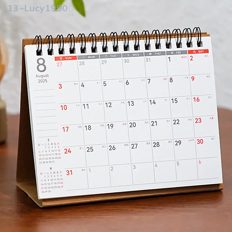 

【CCA13】 Простой катушка 2026 Настольный календарь Портативный настольный декор Планировщик расписания Ежедневник Офисные школьные принадлежности
