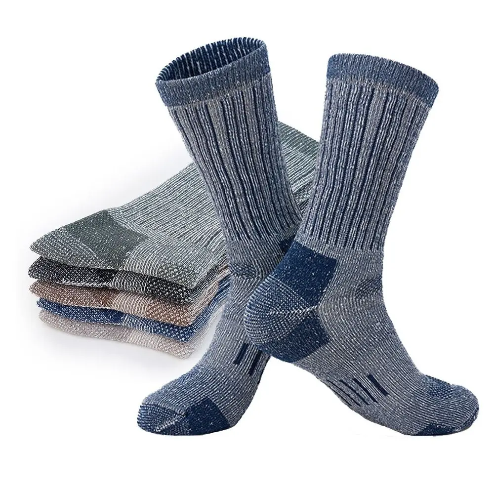 

Модные пушистые носки из мериносовой шерсти, утолщенные, для зимнего альпинизма, теплые, дышащие, термоноски для мужчин