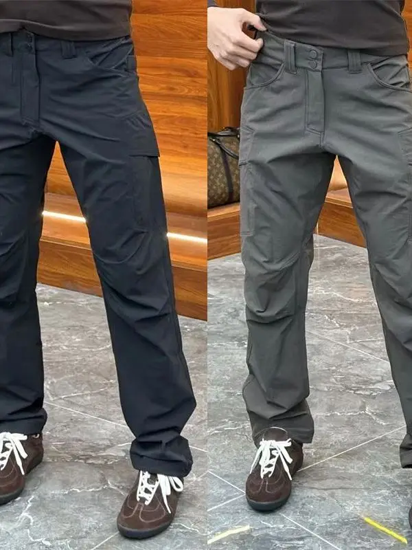 

Американские повседневные уличные рабочие брюки, мужские прямые брюки, осеннее новое поступление, свободный крой из полиэфирного волокна