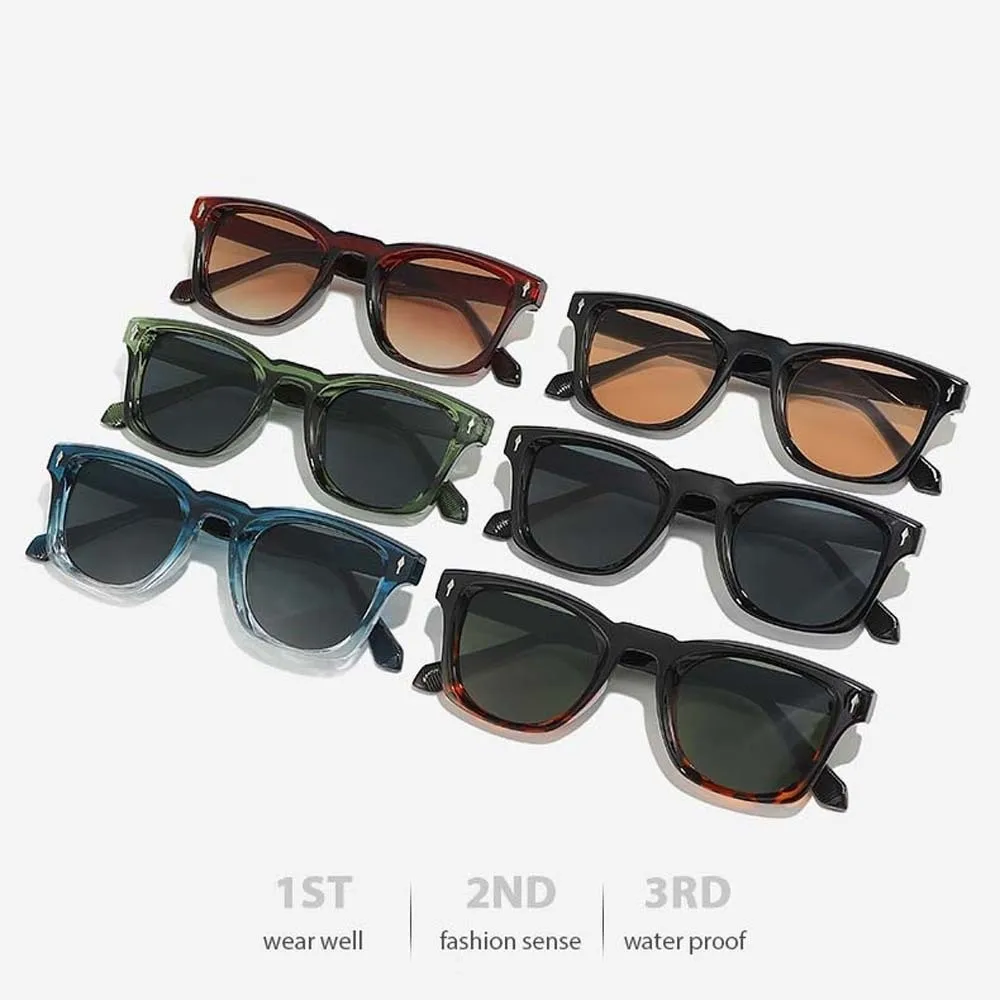 

Lightweight Jelly Retro Sunnies Alloy Sunshade Eyewear Men Polarized Sunglasses Waterproof Decorative Women Anti-UV Glasses