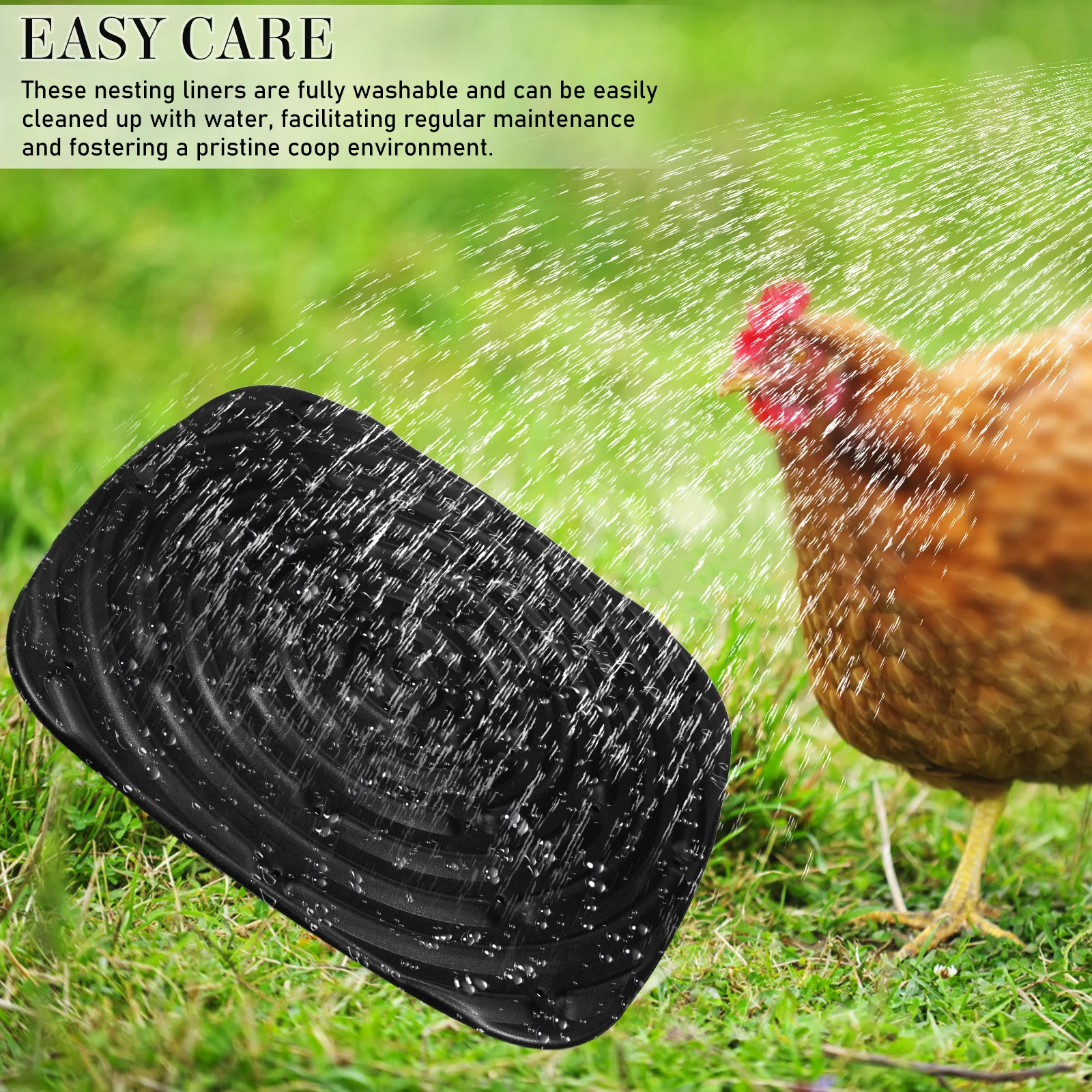 

4Pcs Chicken Nesting Pads Washable Non Rolling Sponge Cushion Nest Box Liners for Laying Eggs Poultry Care Chicken Nesting Pads