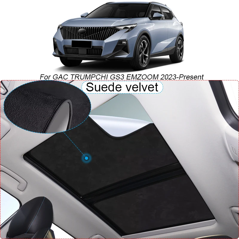 

Car Suede Fabric Electrostatic Adsorption Sunroof Sunshade Heat Insulation Skylight For GAC TRUMPCHI GS3 EMZOOM 2023-2025