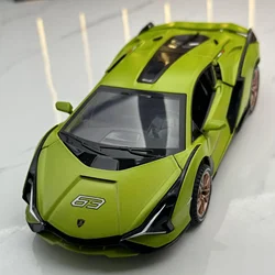 1:32 Lamborghini Sian Alloy Sports Car Model Diecast Simulation Miniature Car Model Trendy Ornaments Birthday Gift for Kids A243