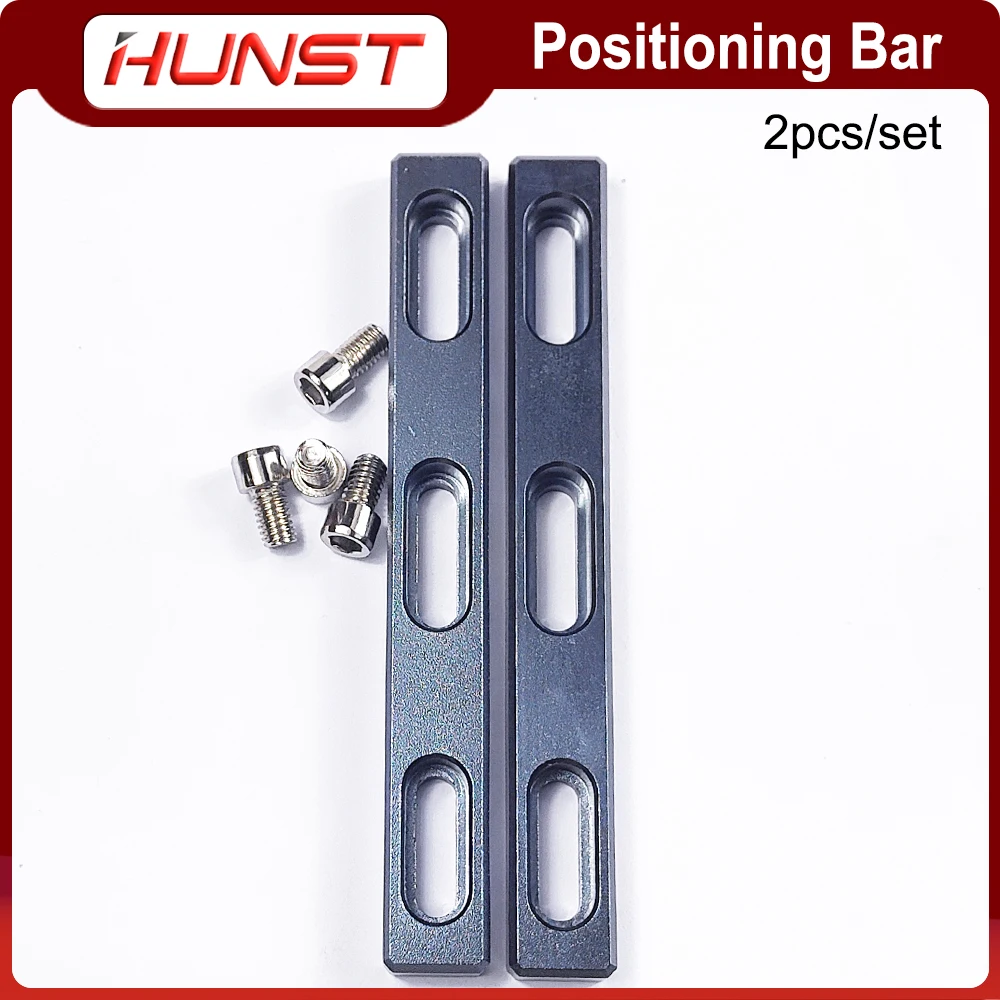 Hunst Worktable Positioning Bar 2pcs 130*16mm Dia.6mm + 4pcs Positioning Screw for DIY Fiber & Co2 & UV Laser Marking Machine