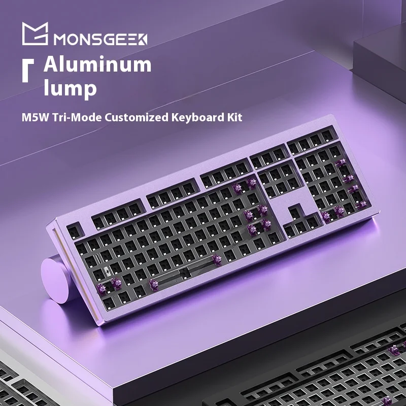 Monsgeek M5W Bluetooth Tri-Mode Mechanical Keyboard Kit   Hot-Swap Rgb Office Gamer Pc Gaming Aluminum Alloy Customized Keyboard