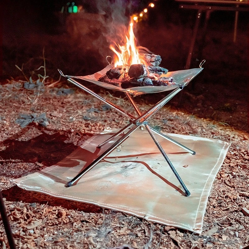 Outdoor cooking and barbecue insulation mats, flame-retardant, high-temperature resistant glass fiber flame-retardant fabric