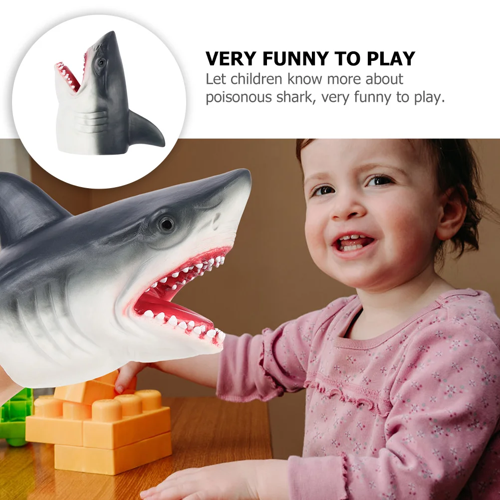 قطعتان من دمية يد القرش التي تصنعها بنفسك، دمية إصبع واقعية للأطفال، رواية القصص التعليمية واللعب، دمى يد القرش