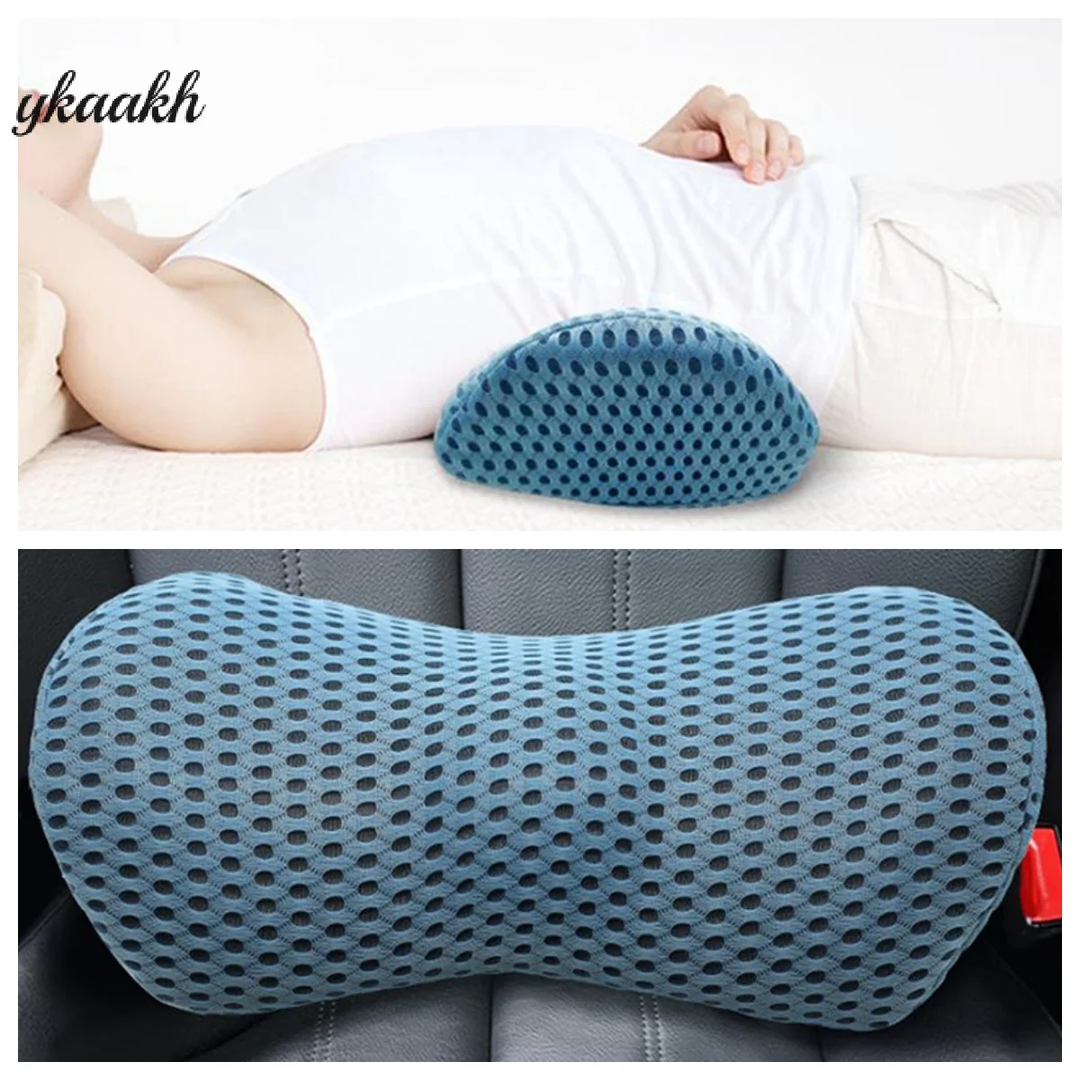

Breathable Memory Cushion Interior Accessories Bed Sleeping Pillow Car Seat Waist Pillow Lumbar Support Pillow Foam Car Cushion
