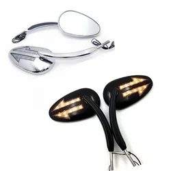 Piezas de motor, espejo de señales de giro LED con flecha integrada para Harley-Davidson, compatible con Softail 1997-2017/2015-later FLRT