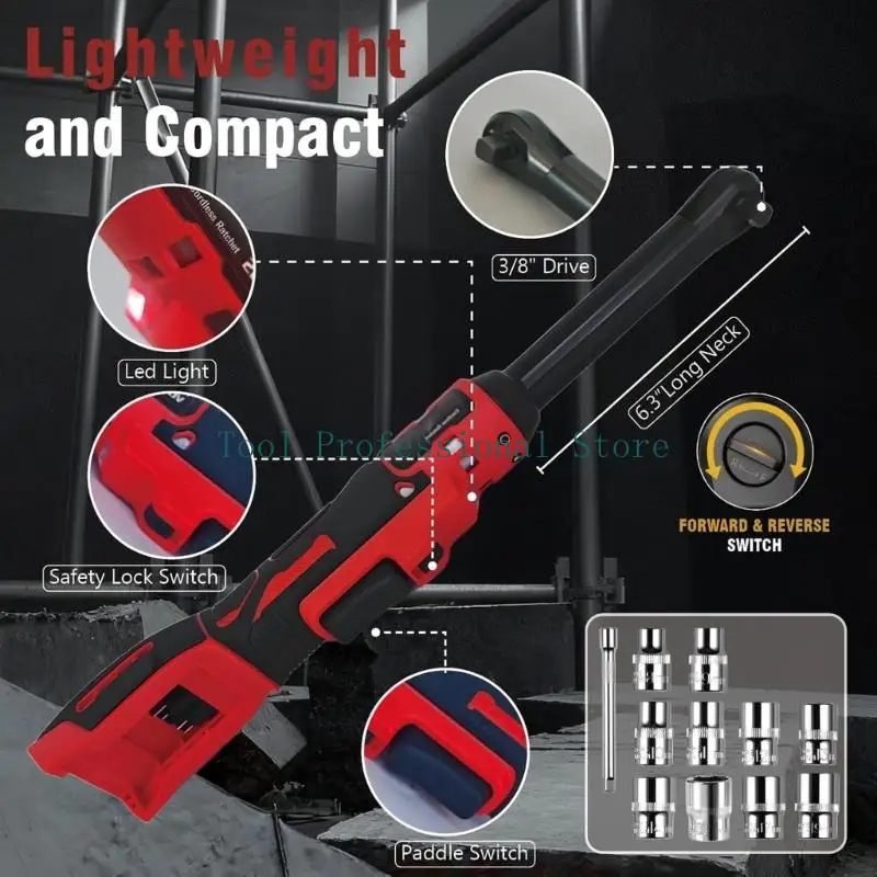 57QF Electric Ratchet Wrench 3/8Inch Power Electric Ratchet For Automotive Bolt Work