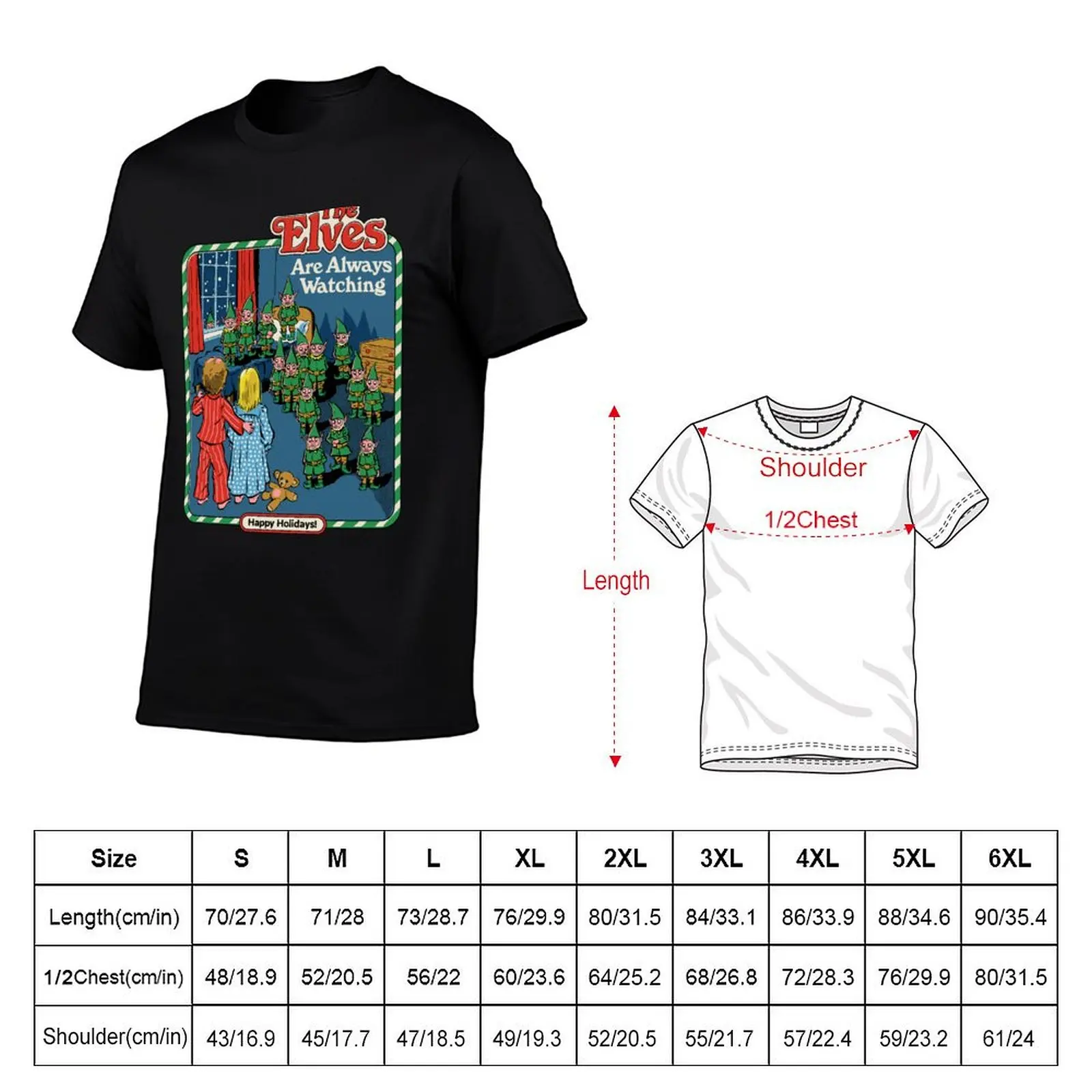 The Elves Are Always Watching T-Shirt Trendy Pattern T-Shirt for Men