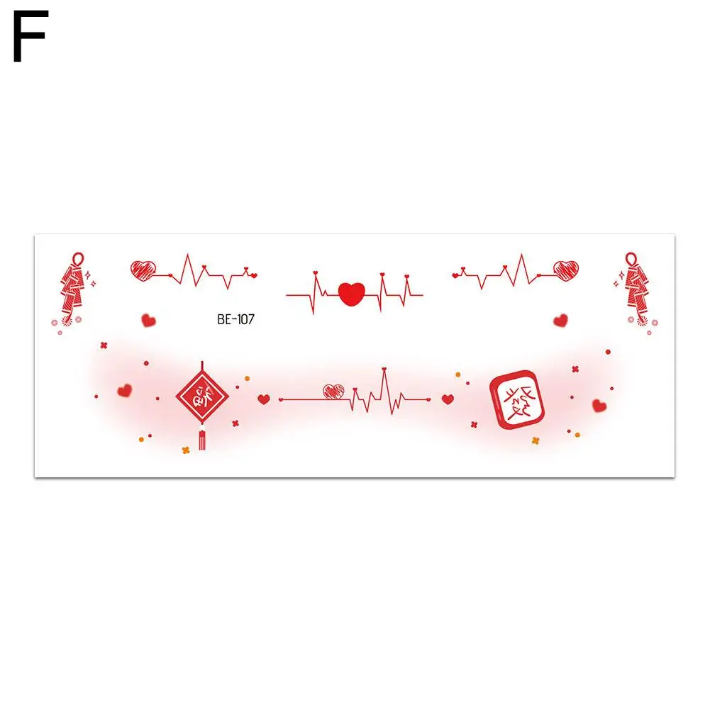 Colorful Christmas Tree Snowflake Tattoo Stickers Cute Creative Makeup Party Decorations For Men And Women V4M7