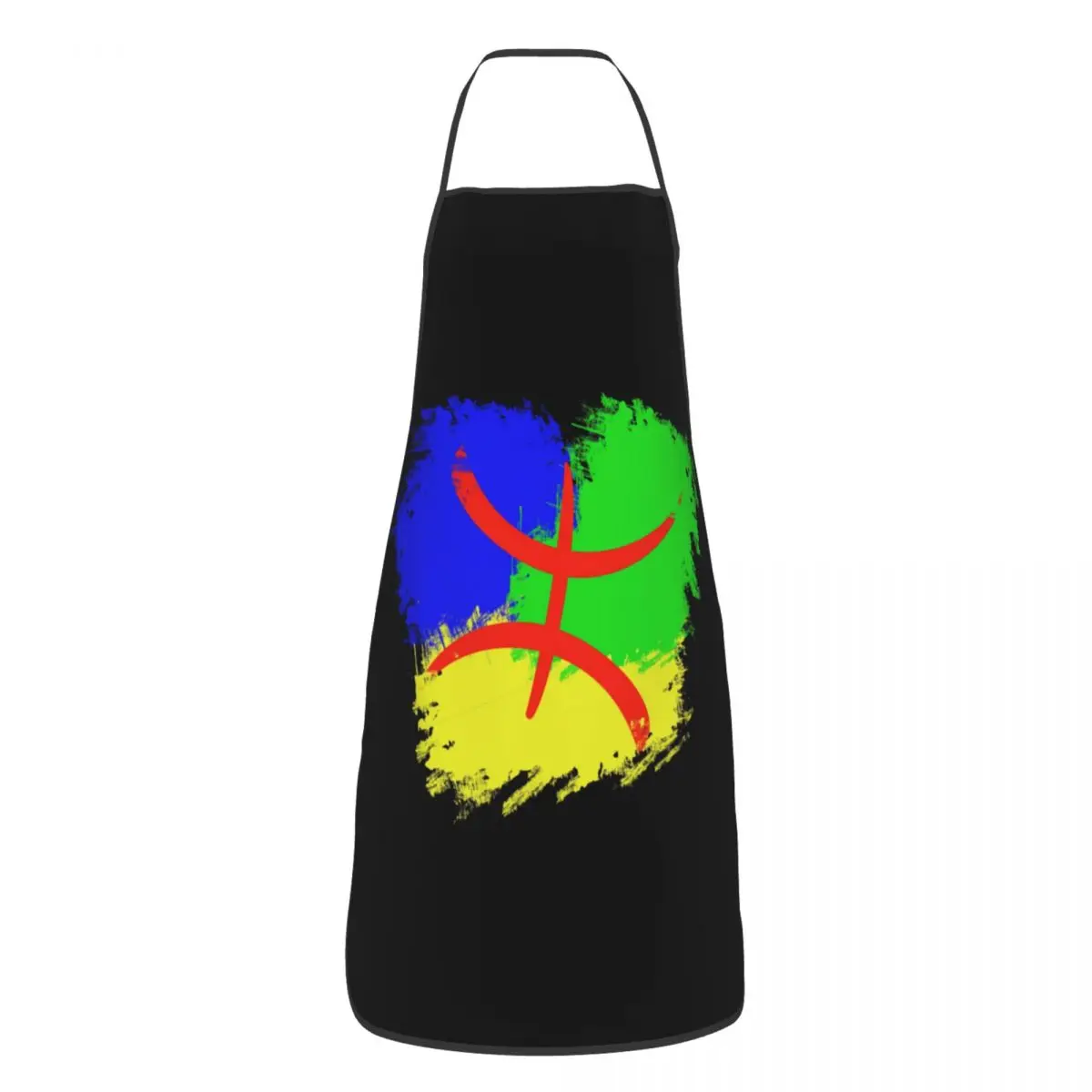 Custom Unisex Berber Amazigh Flag Bib Apron Adult Women Men Chef Tablier Cuisine for Kitchen Cooking Painting