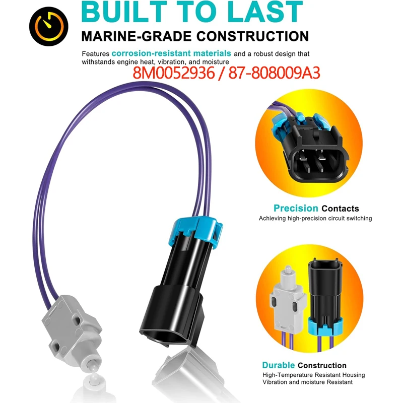 Compatible with 87-8M0052936, 87-808009A3,8M0052936 Boat Shift Interrupter Switch for Mercruiser 3.0L, 4.3L, 5.0L, 5.7L, 350 MAG