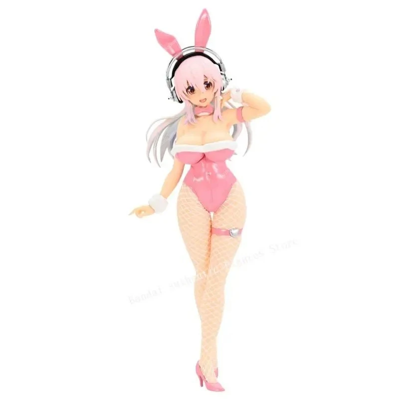 100% Original FuRyu BiCute Bunnies Super Sonico Pink Bunny Ver. Anime Collectible Figures Desktop Home Decor Collection In Stock view 2