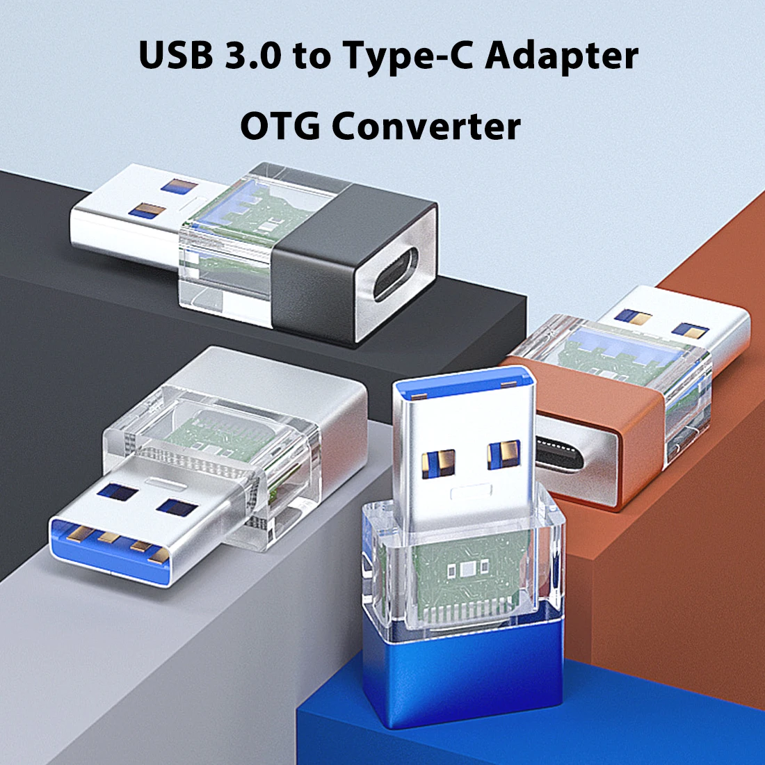 USB 3.0 to Type-C OTG Adapter, Data & Charging 2-in-1 Compatible with iPhone 15/16/17 Series & USB-C Devices