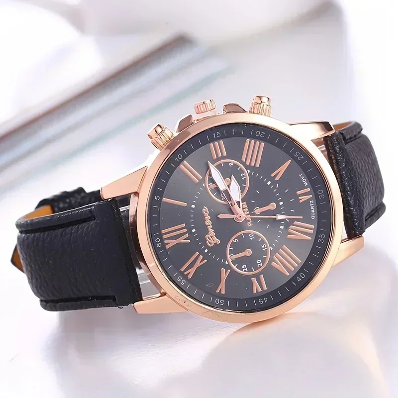 Classic Color Disc Belt Wrist Watch Dopamine Color Multicolor Available Geneva Couple Quartz Watch
