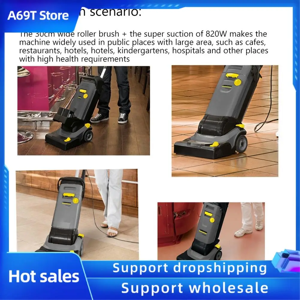 

A69T 2PCS Suction Squeegee And Roller Brush For Karcher BR30/4C Carpet Cleaning Machine Absorbent Squeegee