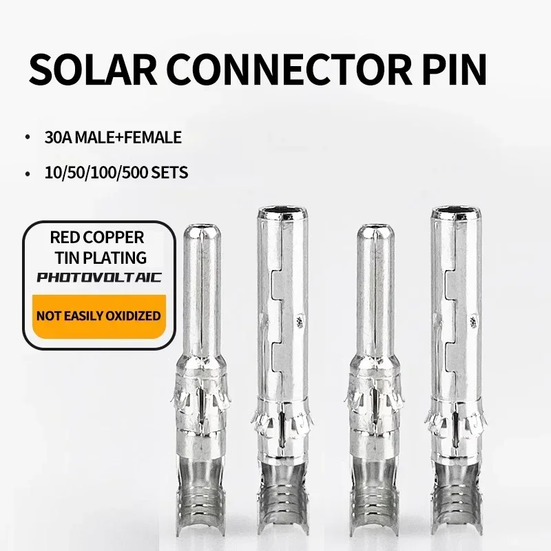 500/100/50/10 Pairs Solar Connector Male And Female Inside For Pv Cable Connection Of Solar Connector Pins