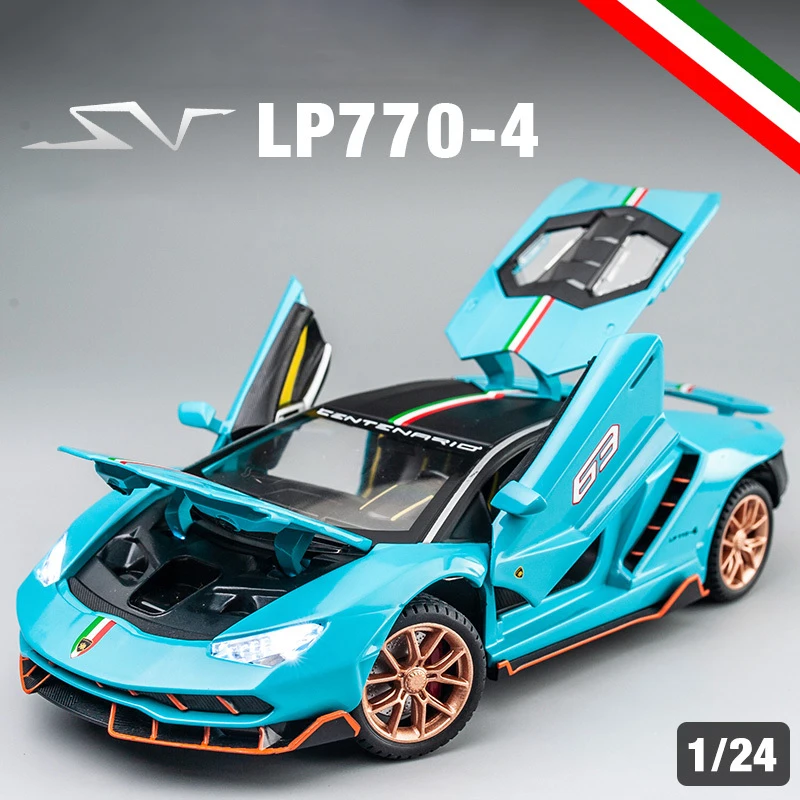 

1:24 LP770-4 Centenario Supercar Alloy Model Car Toy Diecasts Metal Casting Sound and Light Car Toys For Children Vehicle