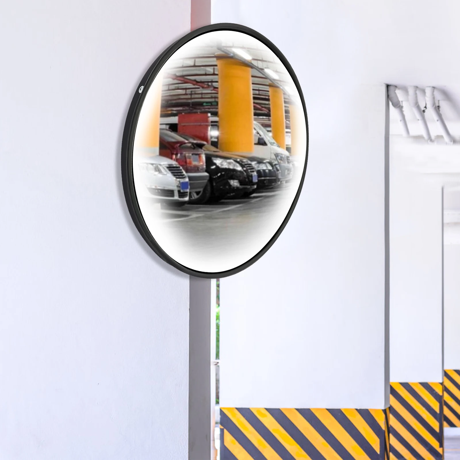

Security Traffic Mirror 12 Inch Corner Blind Spot Adjustable for Indoor Outdoor Garage Warehouse Backup Driveway with Clear View