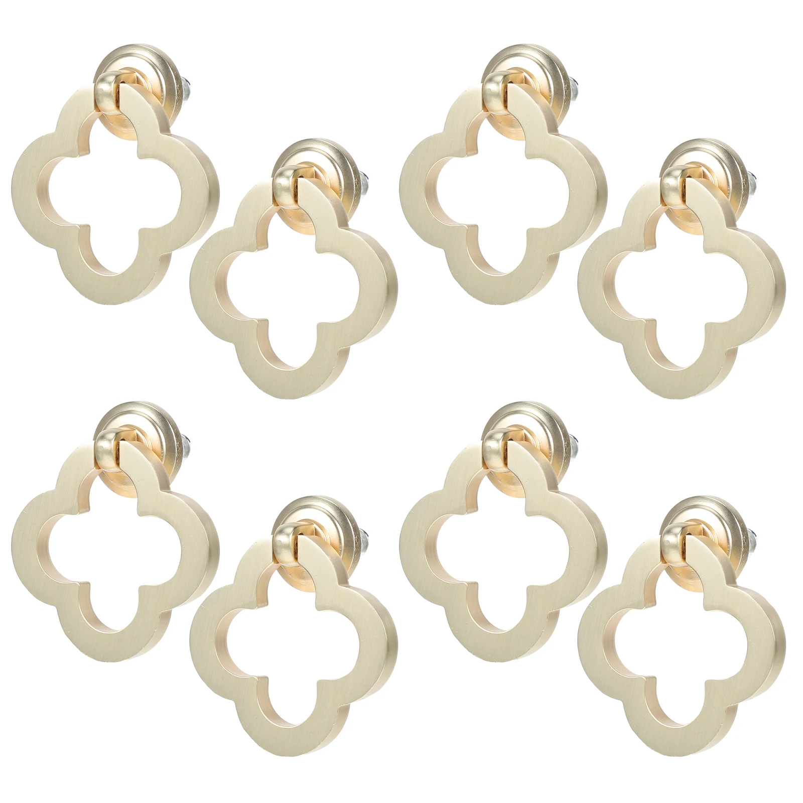 

8pcs Cabinet Handles Gold Zinc Alloy Kitchen Bedroom Single Hole Pull Furniture Drawer Pulls Durable Easy Installation