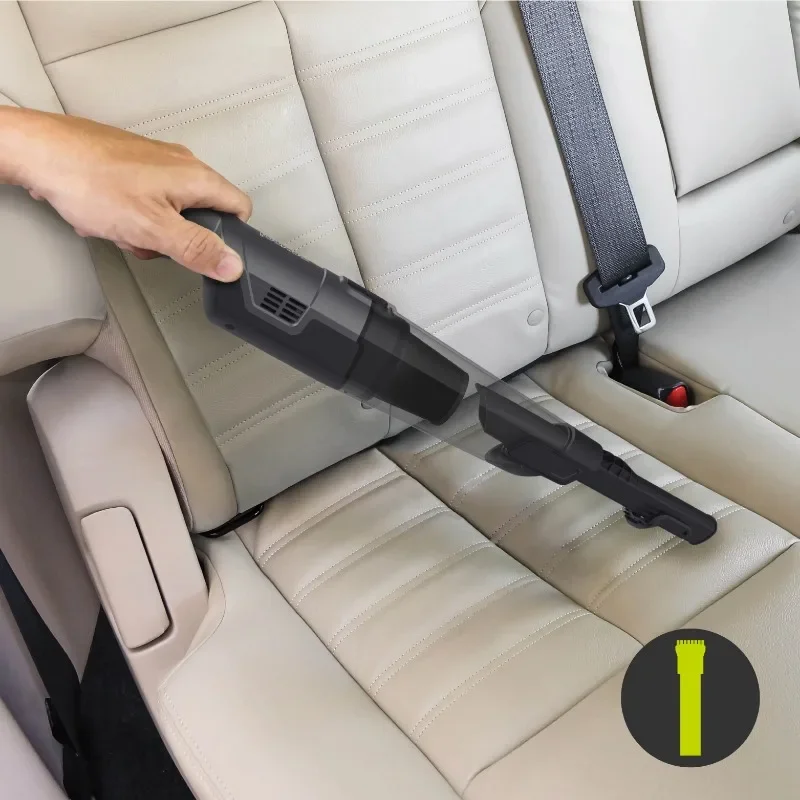 PowerMax Hand Vacuum, 5V Cordless Handheld Vacuum Cleaner with USB Charging and Multiple Attachments