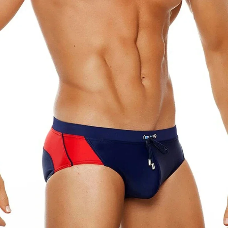 2026Push-Up Pad Enlarge Pouch Gay Swimwear Colorful Padded Mens Swimming Briefs Boy Sexy  Swim Surf Beach Shorts Boxers Trunks