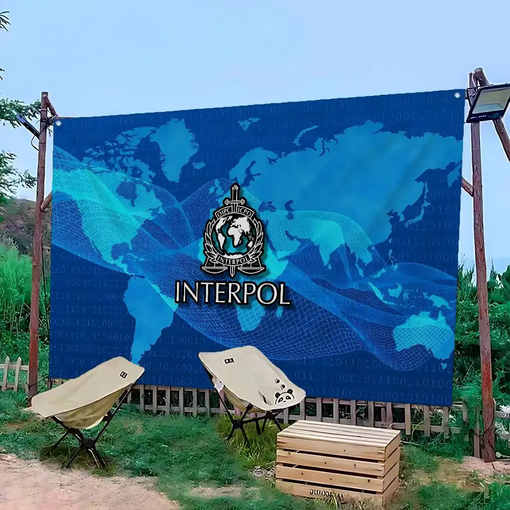 Classic Revival LOGO I-Interpol Retro Flags Multiple Choice Living Studio Booth Interior Decoration Banner