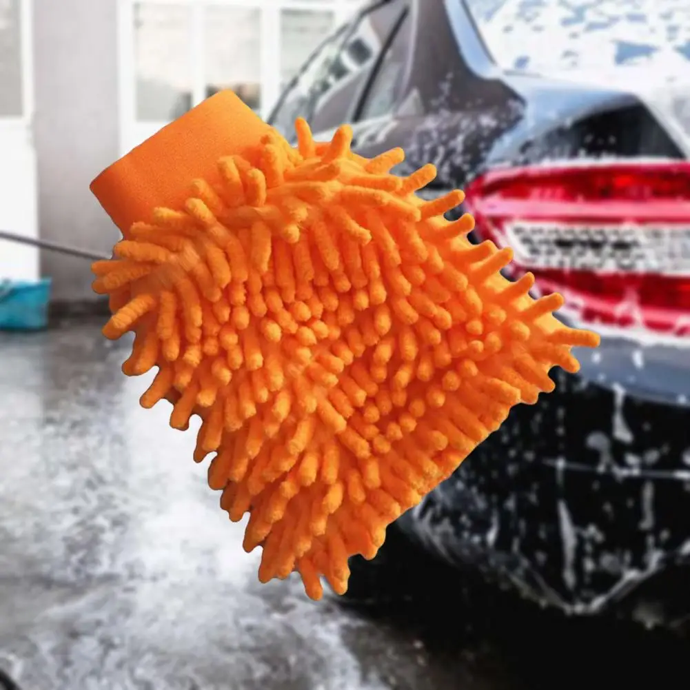 Car Wash Gloves High-precision Chenille Fiber Mitts Highly Absorbent Car Wash Mitt for Dirt Removal Lint Free Non-abrasive Glove