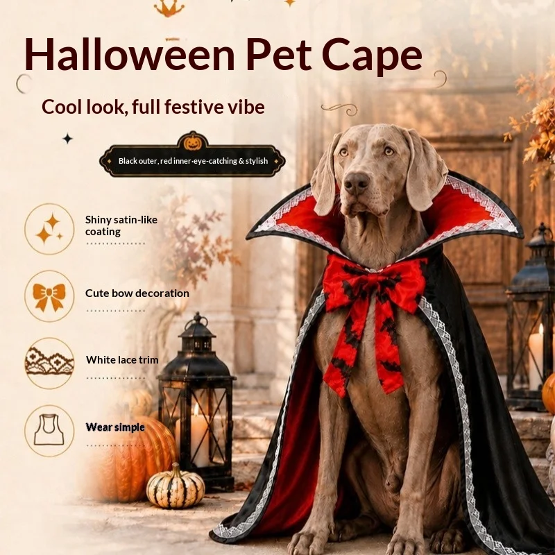 Halloween Lace Cape Pet Costume 2
