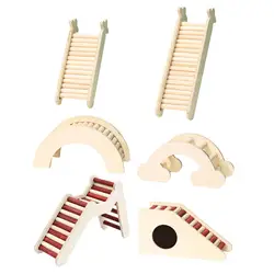 Hamster Climbing Toy Wooden Bridge Ladder for Chinchilla Guinea Pigs Rats