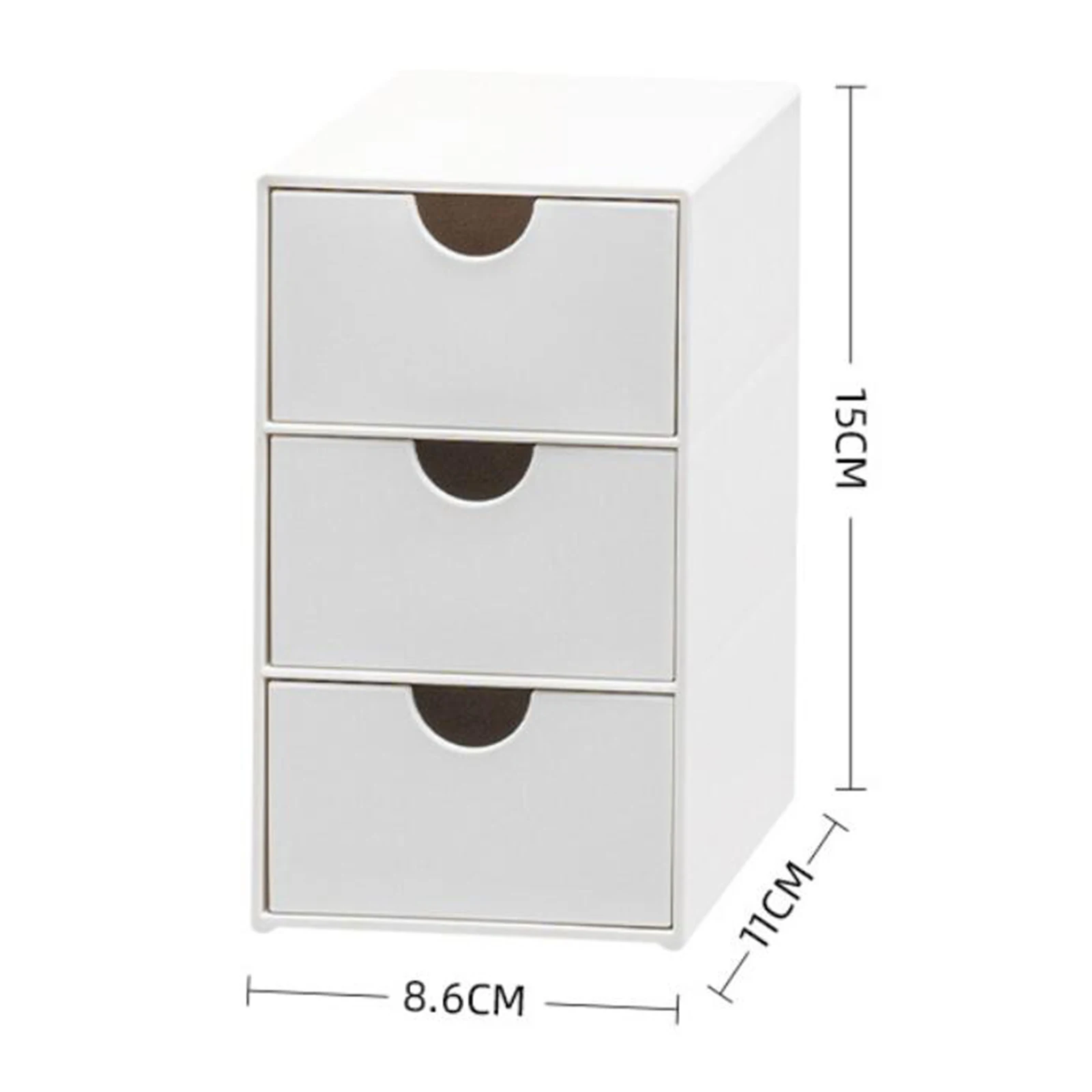 Organizer da scrivania con 3 cassetti organizzatore multifunzionale per forniture per ufficio impilabile antipolvere per bagno Vanity Desk Home