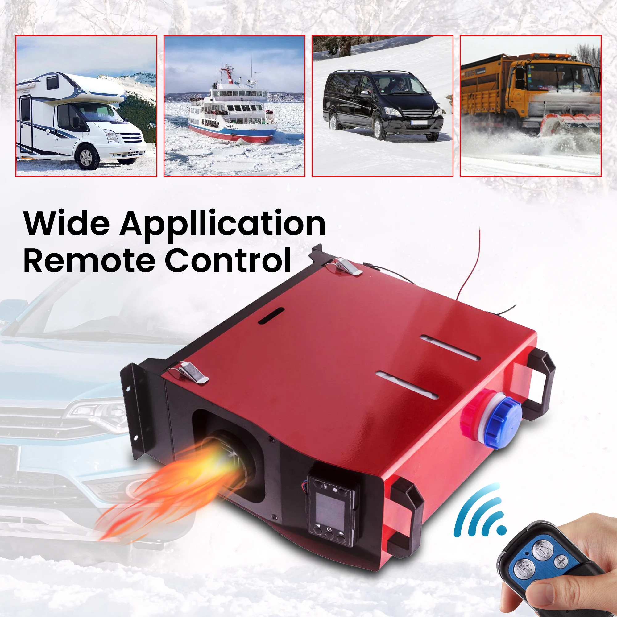 5000W  New 12V 2KW-5KW Diesel Air Heater LCD Remote For Lorry SUV Bus Truck MotorHomes Car