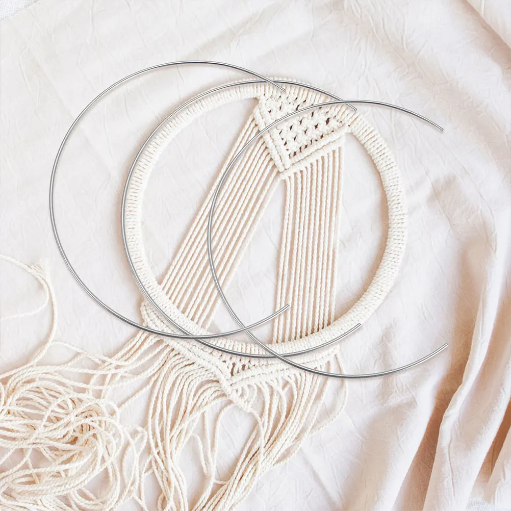 

8 Pcs Materials Dream Catcher Hoop Rings Thick Hoops Iron Dreamcatcher Half Circle