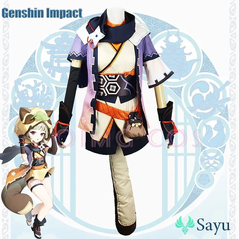Genshin Impact Sayu Cosplay Costume Adult Carnival Uniform  Anime Halloween Party Costumes Masquerade Women Game