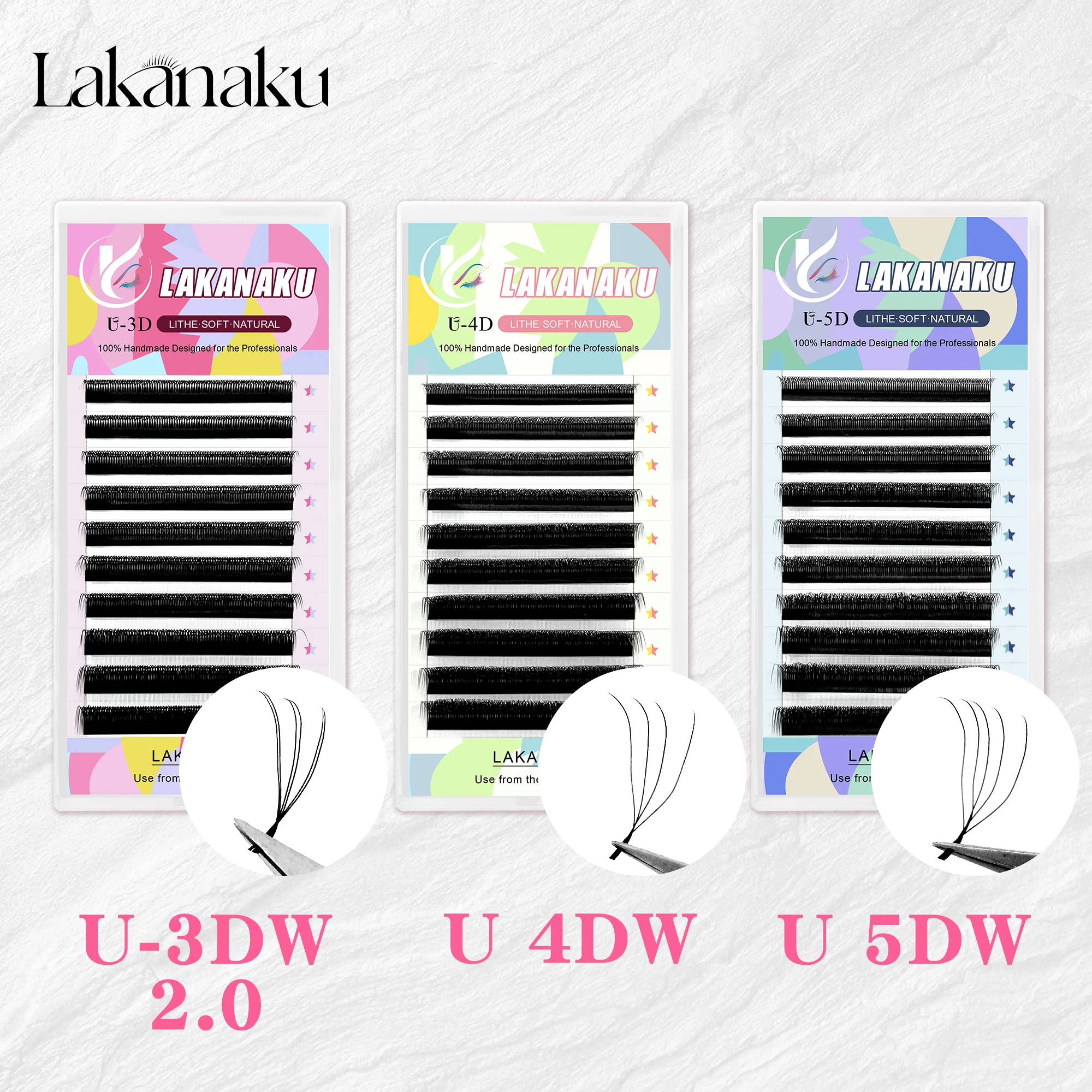 LAKANAKU U Clover cils 5D Cilia W Volume brésilien 3D W cils préfabriqués Extensions de cils moelleux LAKANAKU U Clover cils 5D Cilia W Volume brésilien 3D W cils préfabriqués Extensions de cils moelleux