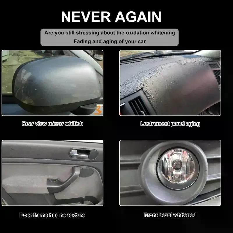 

Набор для восстановления салона автомобиля - очиститель для пластика и кожи, для приборной панели и сидений, восстанавливает блеск и обеспечивает защиту от УФ-излучения (1 комплект)