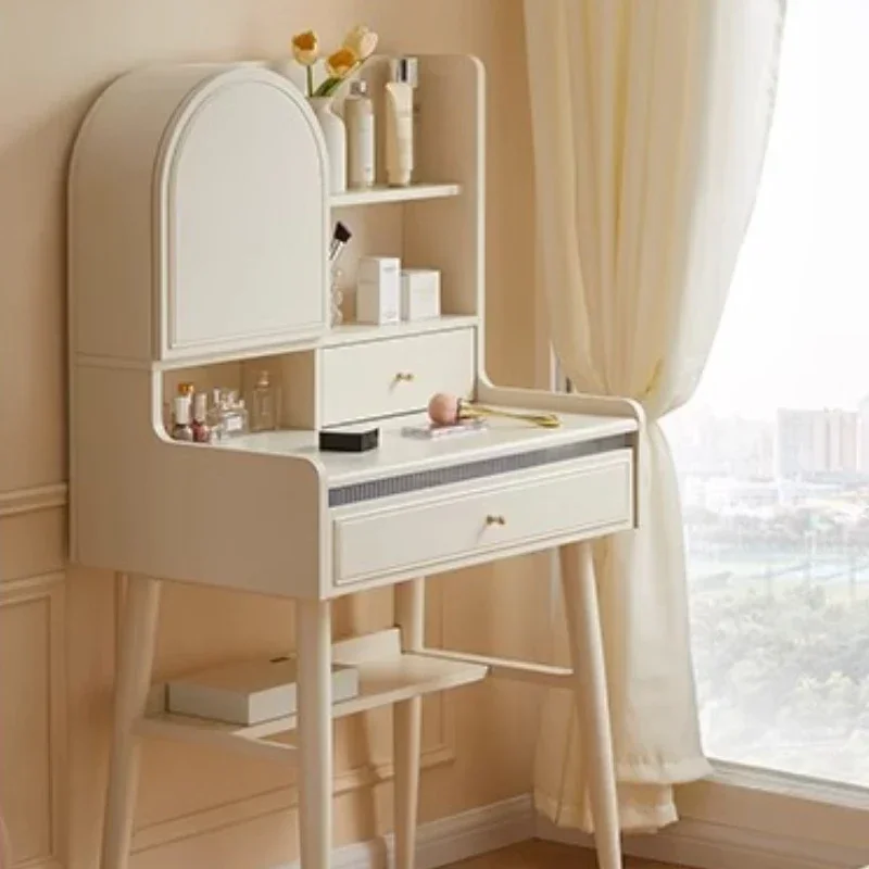 Bedroom Dressers Vanities Bedside Table Dressing Table White Cream Bedroom Mirror Designer Modern Penteadeira Trendy Furniture