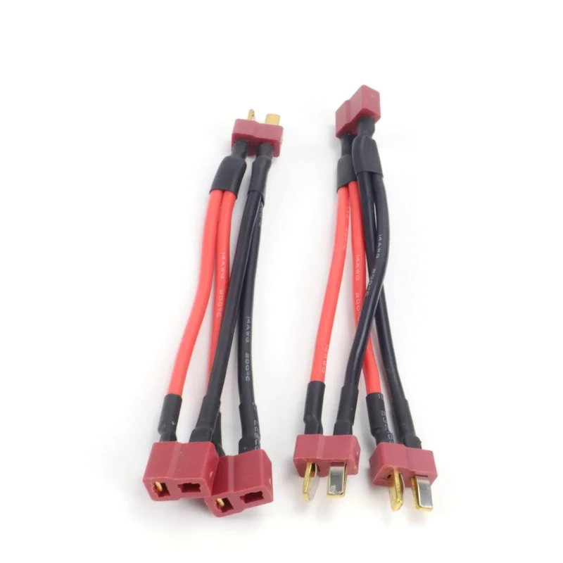 T Plug Harness Parallel Battery Connector Cable Dual Extension Y Splitter Silicone Wire For Rc DIY Quadcopte Fixed Wing Model