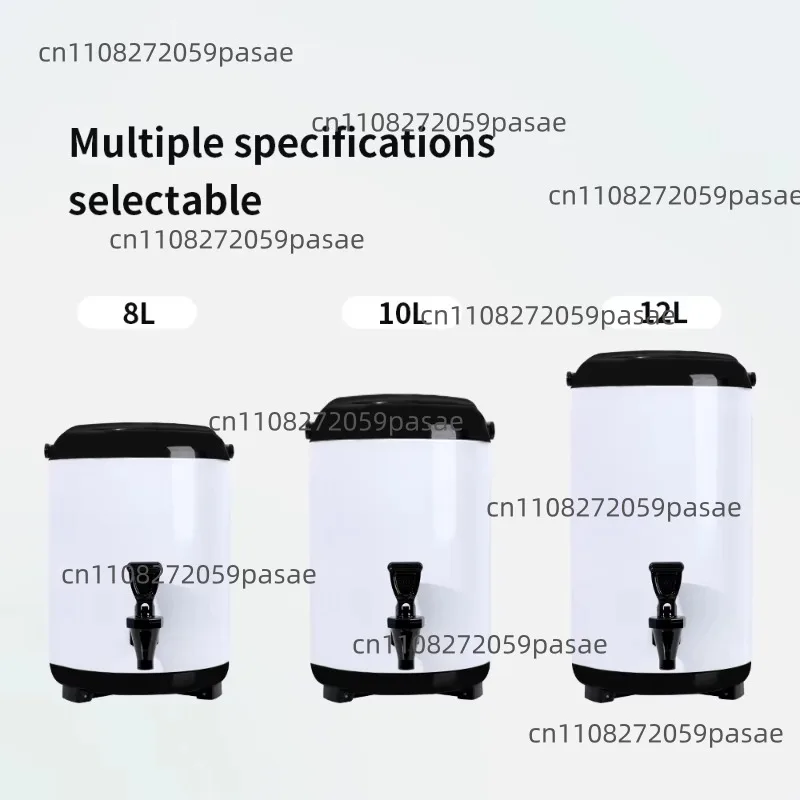 Portable 8L 10L 12L large capacity double wall kettle thermal insulation coffee bucket boba tea bucket